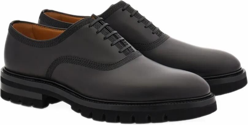 Ferragamo Oxford brogues with chunky tread Zwart