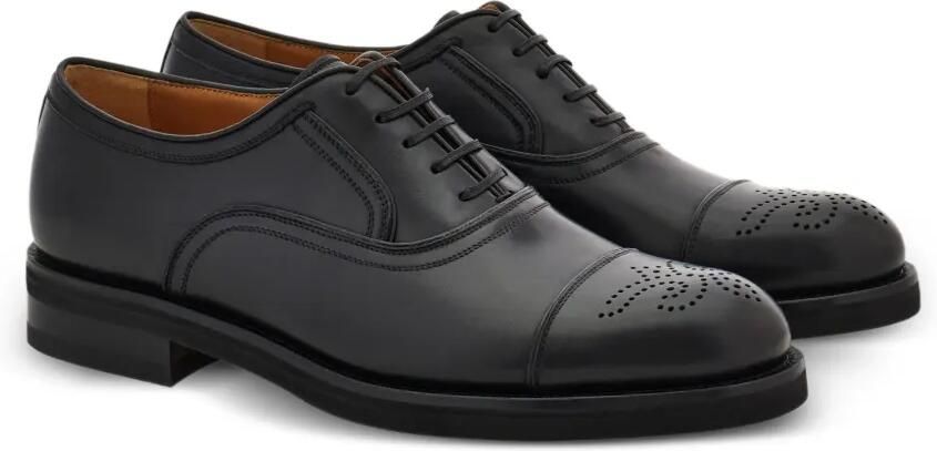 Ferragamo Oxford schoen met brogue-detail Zwart - Foto 5