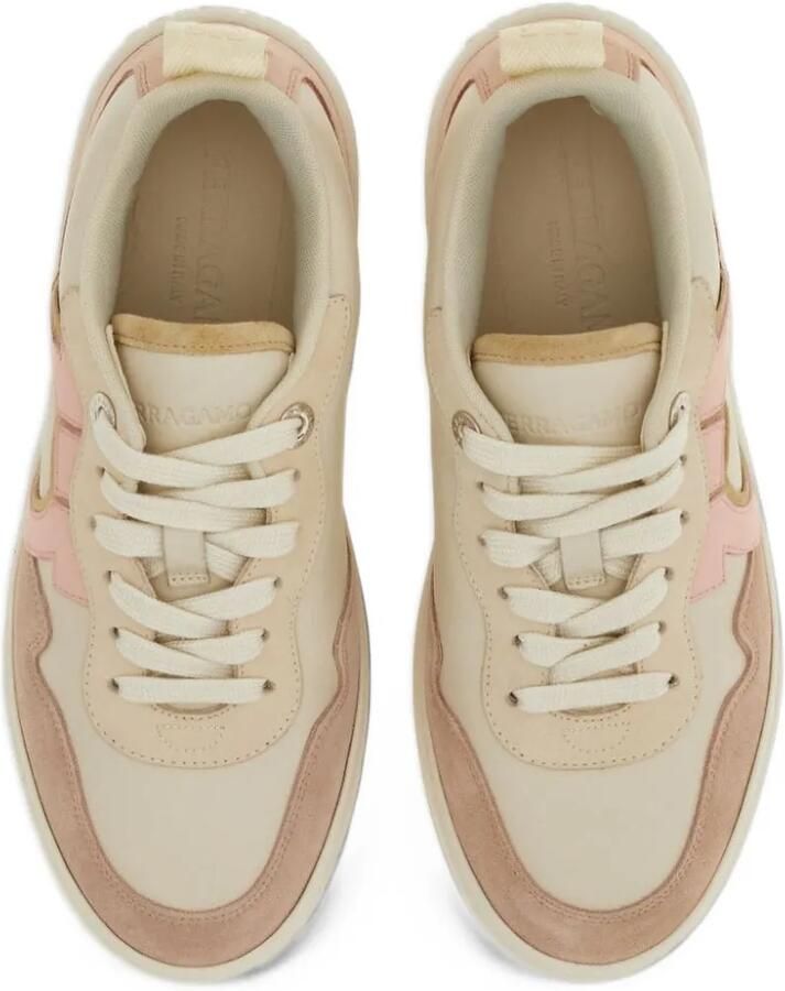 Ferragamo panelled sneakers Roze - Foto 2