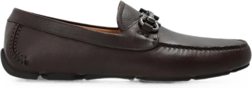 Ferragamo Parigi New leren loafers Bruin