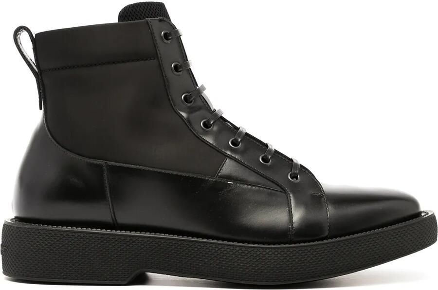 Ferragamo Paul enkellaarzen met veters Zwart
