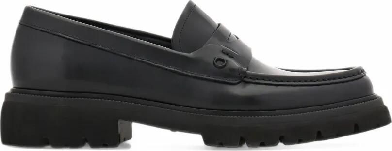 Ferragamo Penny loafer with chunky tread Zwart