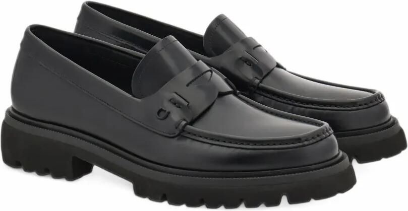 Ferragamo Penny loafer with chunky tread Zwart - Foto 5