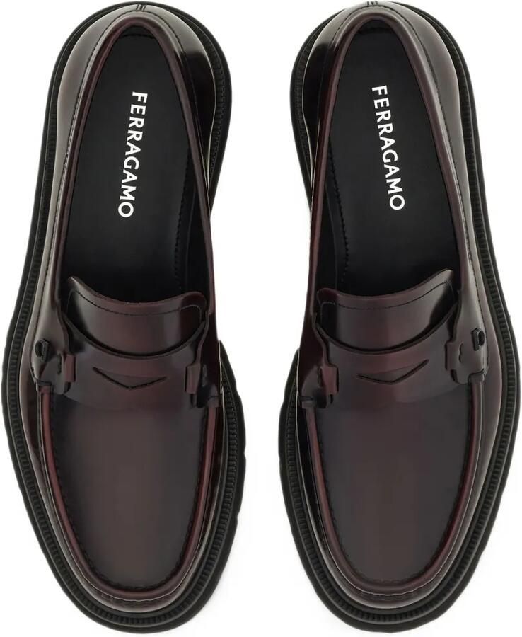 Ferragamo penny loafers with chunky tread Bruin - Foto 3