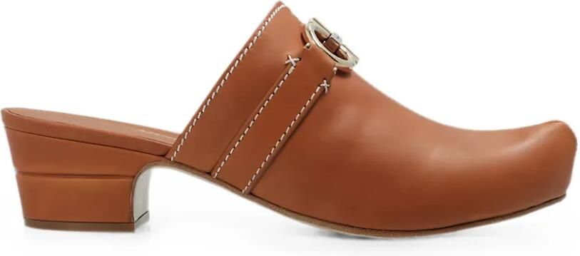 Ferragamo Phobos Gancini muiltjes Bruin