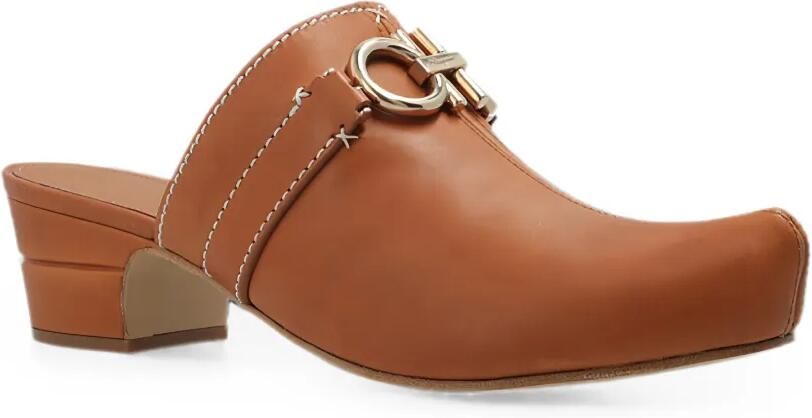 Ferragamo Phobos Gancini muiltjes Bruin - Foto 2