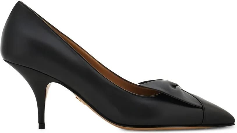 Ferragamo Pumps met puntige neus en strik-detail Zwart