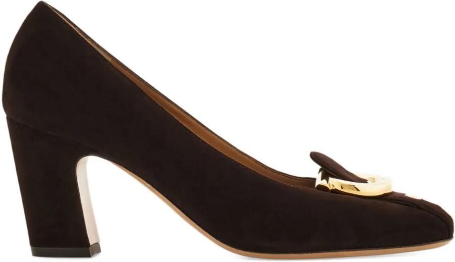 Ferragamo Pumps met blokhak Bruin
