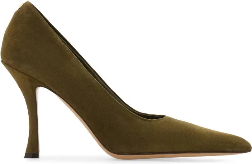 Ferragamo Pumps met puntige neus Groen