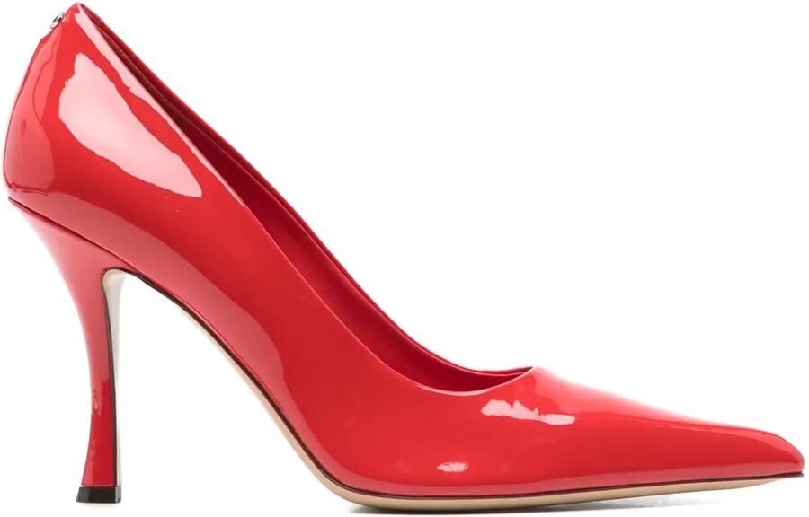 Ferragamo Pumps met puntige neus Rood