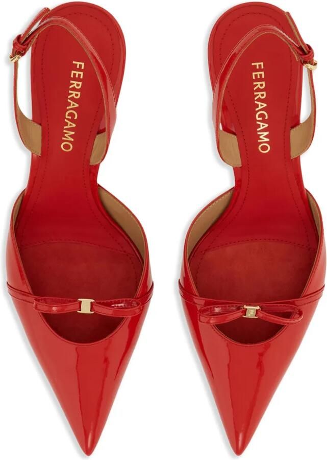 Ferragamo Pumps met strik Rood - Foto 3