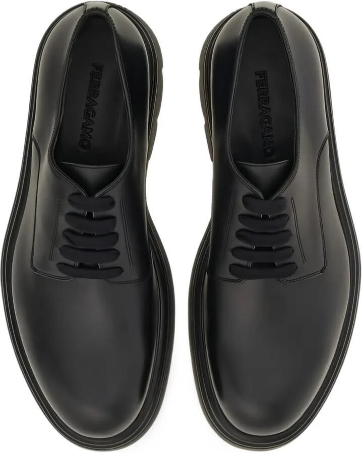 Ferragamo round-toe Derby shoes Zwart - Foto 3