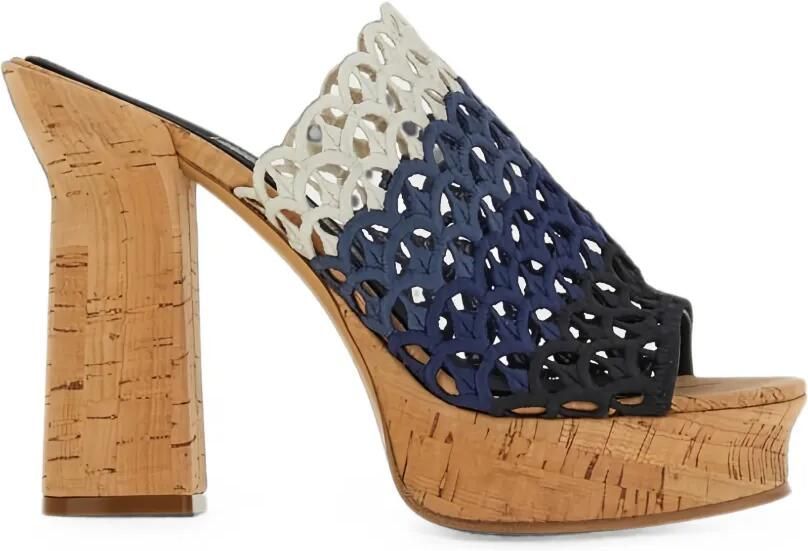 Ferragamo Saja sandalen met uitgesneden details Blauw - Foto 1