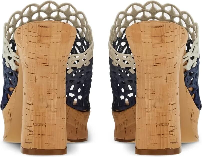 Ferragamo Saja sandalen met uitgesneden details Blauw - Foto 4