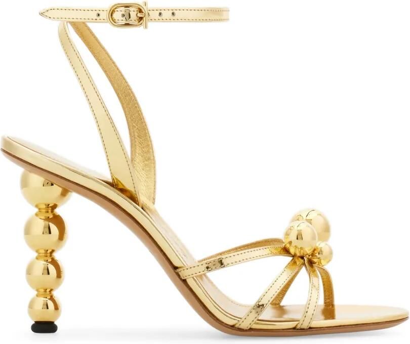 Ferragamo Sandalen met bolvormige hak Goud