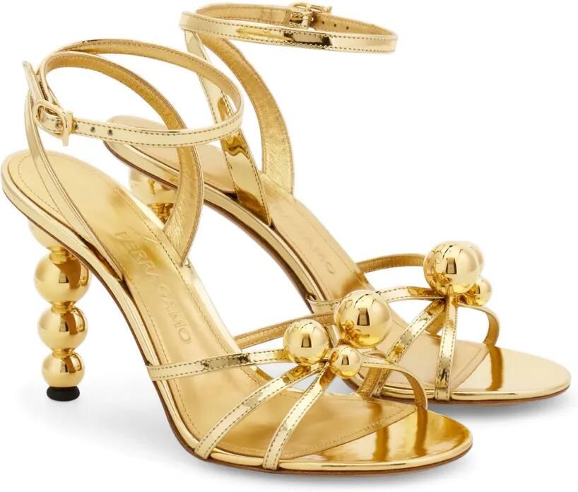 Ferragamo Sandalen met bolvormige hak Goud - Foto 5