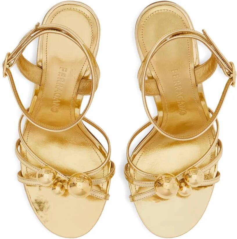 Ferragamo Sandalen met bolvormige hak Goud - Foto 2