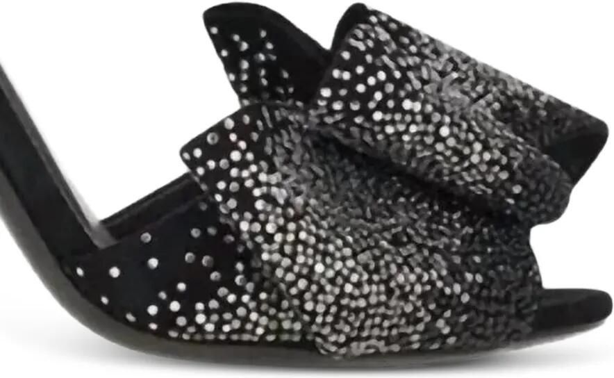 Ferragamo Sandalen met dubbele strik en kristallen Zwart - Foto 2