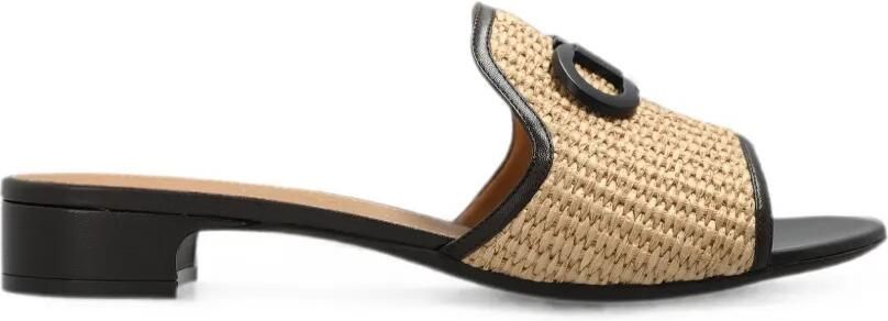 Ferragamo Sandalen met Gancini-ornament Beige