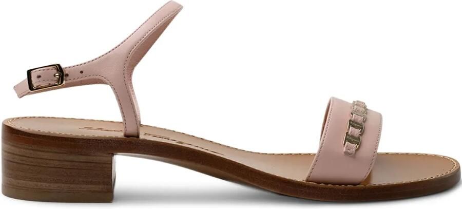 Ferragamo Sandalen met kettingdetail Roze