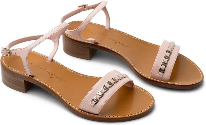 Ferragamo Sandalen met kettingdetail Roze - Foto 2