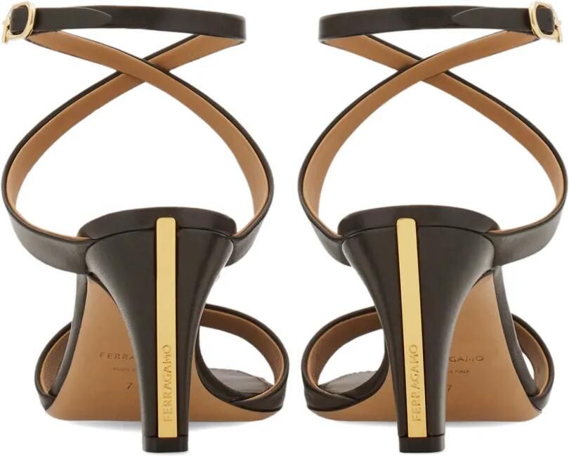 Ferragamo Sandalen met middelhoge hak Bruin - Foto 5
