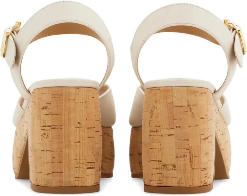Ferragamo Sandalen met plateauzool Wit - Foto 4