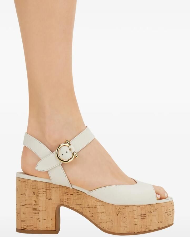 Ferragamo Sandalen met plateauzool Wit - Foto 3