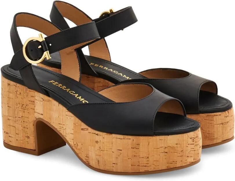 Ferragamo Sandalen met plateauzool Zwart - Foto 4