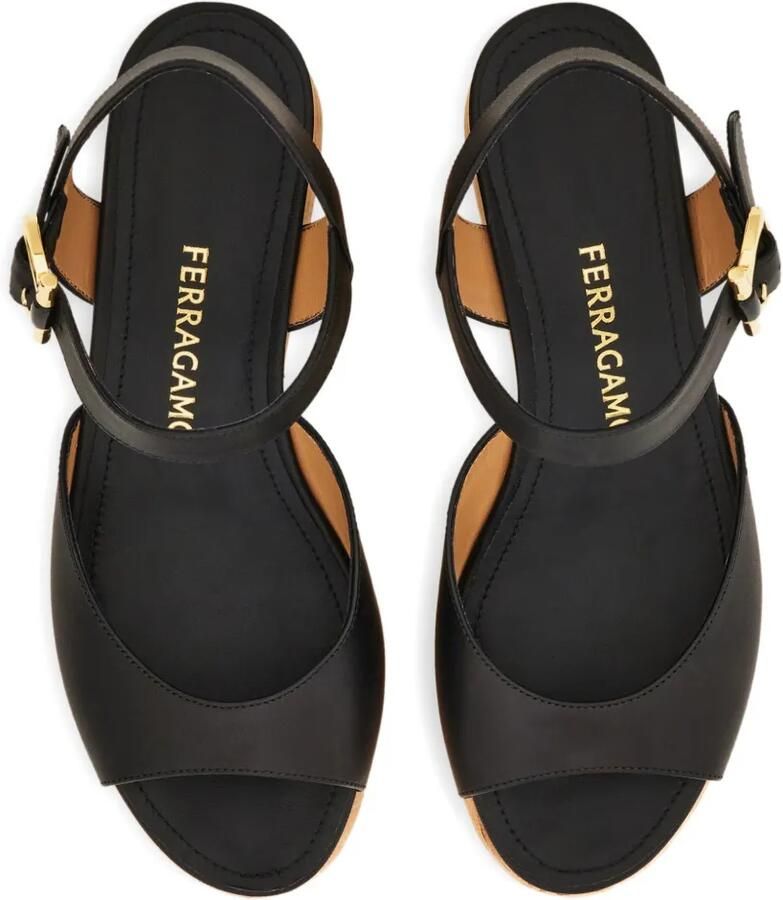 Ferragamo Sandalen met plateauzool Zwart - Foto 2