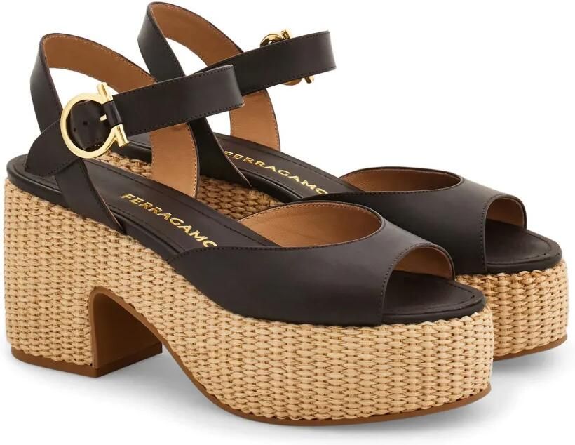 Ferragamo Sandalen met plateauzool Zwart - Foto 4