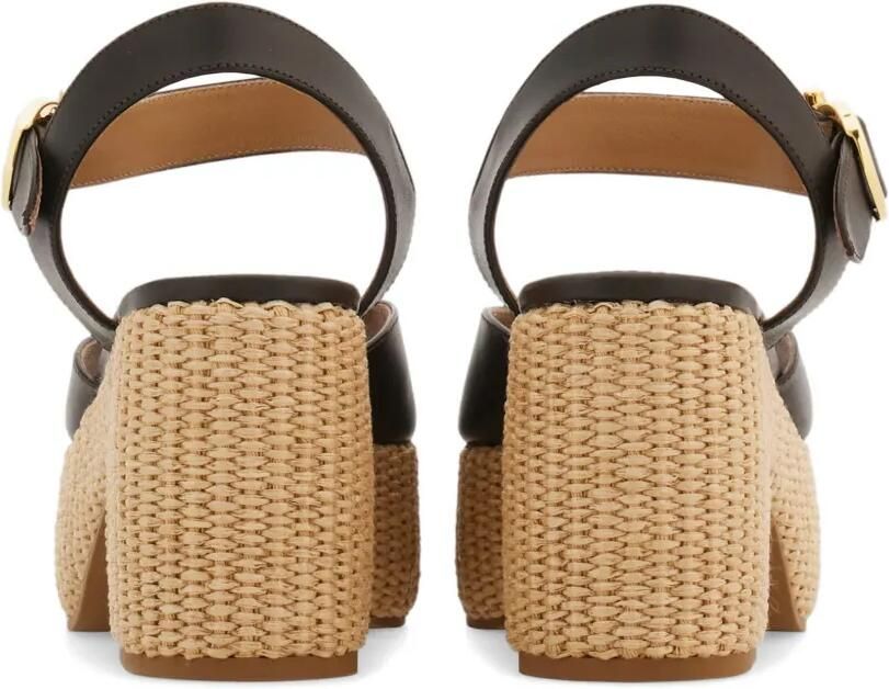 Ferragamo Sandalen met plateauzool Zwart - Foto 5