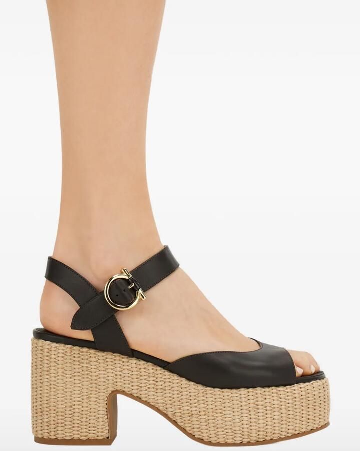 Ferragamo Sandalen met plateauzool Zwart - Foto 3