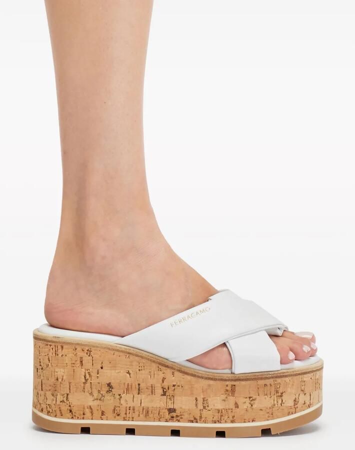 Ferragamo Sandalen met sleehak Wit - Foto 2