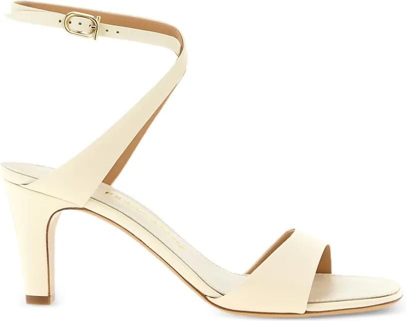 Ferragamo Sandalen met vierkante neus en enkelbandje Beige