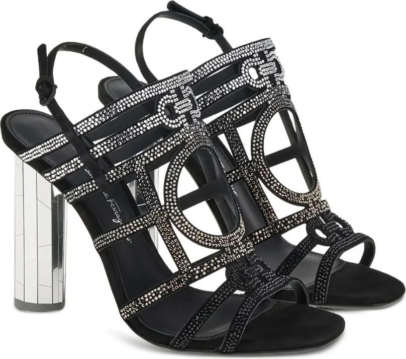 Ferragamo Sandalen verfraaid met kristal Zwart - Foto 5