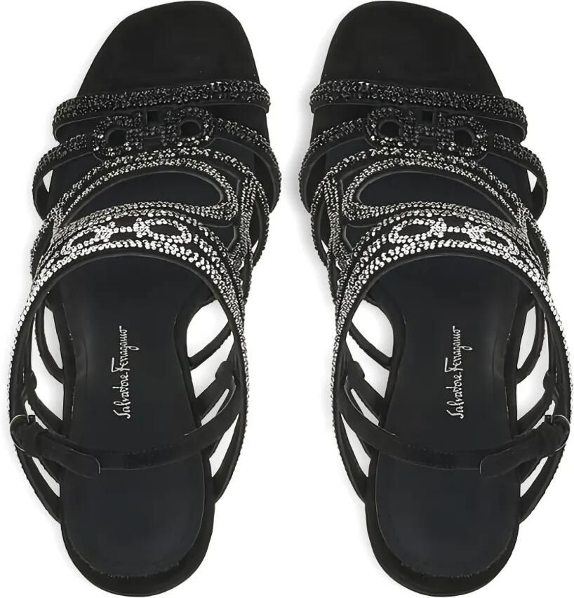 Ferragamo Sandalen verfraaid met kristal Zwart - Foto 2