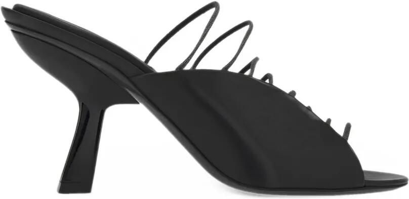 Ferragamo sculptural-heel elastic-strap sandals Zwart