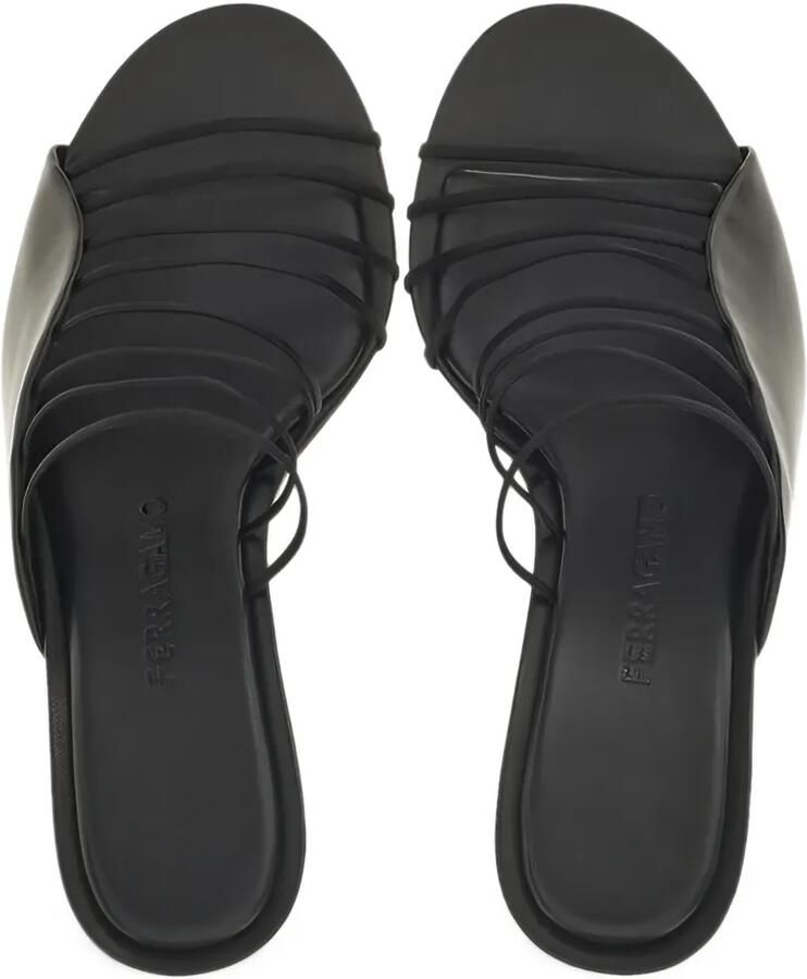 Ferragamo sculptural-heel elastic-strap sandals Zwart - Foto 2