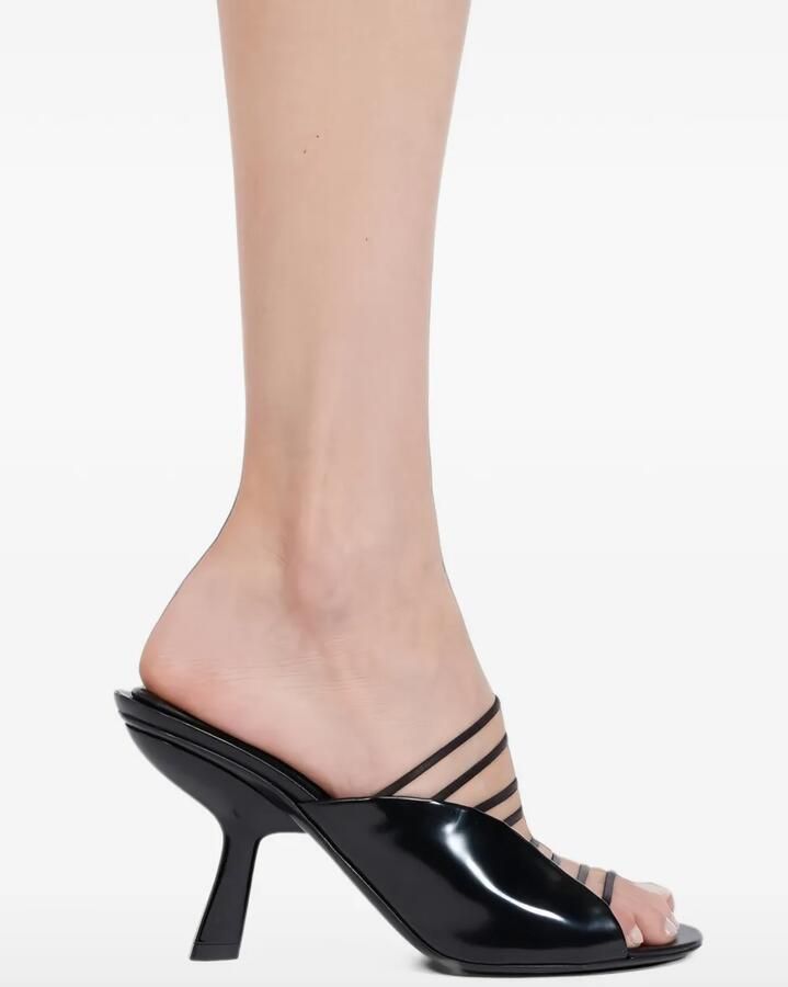 Ferragamo sculptural-heel elastic-strap sandals Zwart - Foto 3