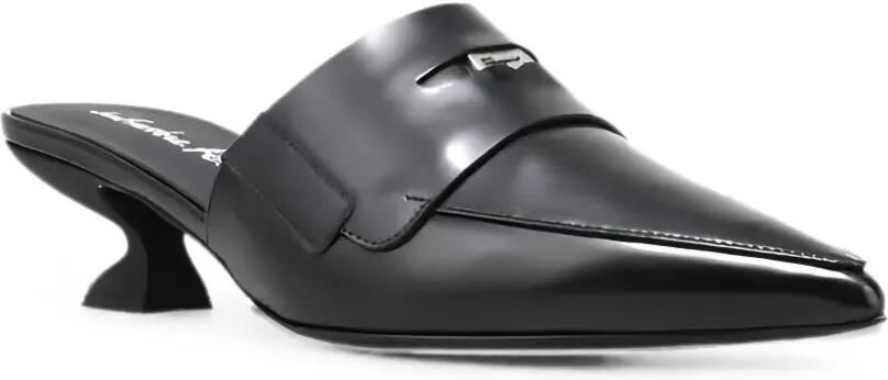 Ferragamo Sculpturale muiltjes met puntige neus Zwart - Foto 2