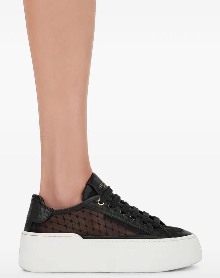 Ferragamo Sneakers met doorzichtig vlak Zwart - Foto 3
