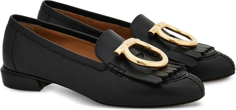Ferragamo Silvy Gancio loafers met franje Zwart - Foto 4