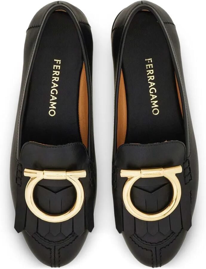 Ferragamo Silvy Gancio loafers met franje Zwart - Foto 2