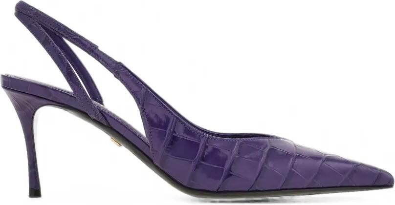 Ferragamo Slingback pumps met hak Paars