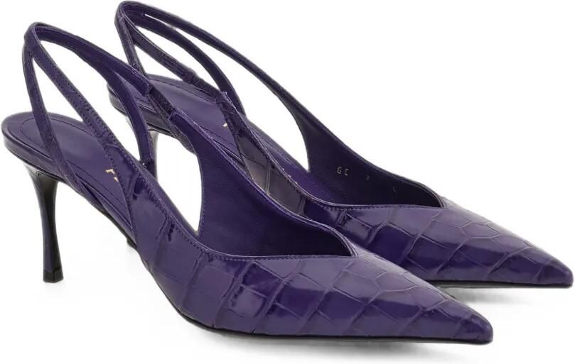 Ferragamo Slingback pumps met hak Paars - Foto 4