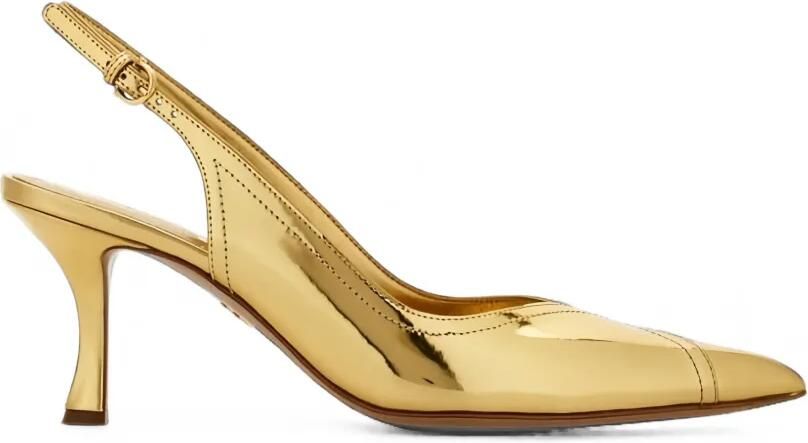 Ferragamo Slingback pumps met puntige neus Goud