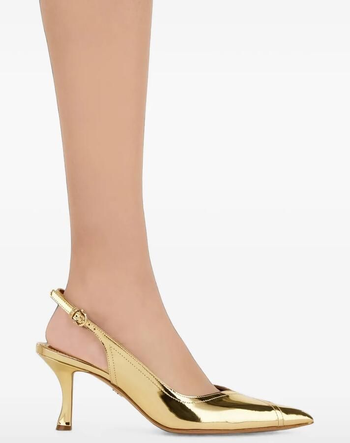 Ferragamo Slingback pumps met puntige neus Goud - Foto 2