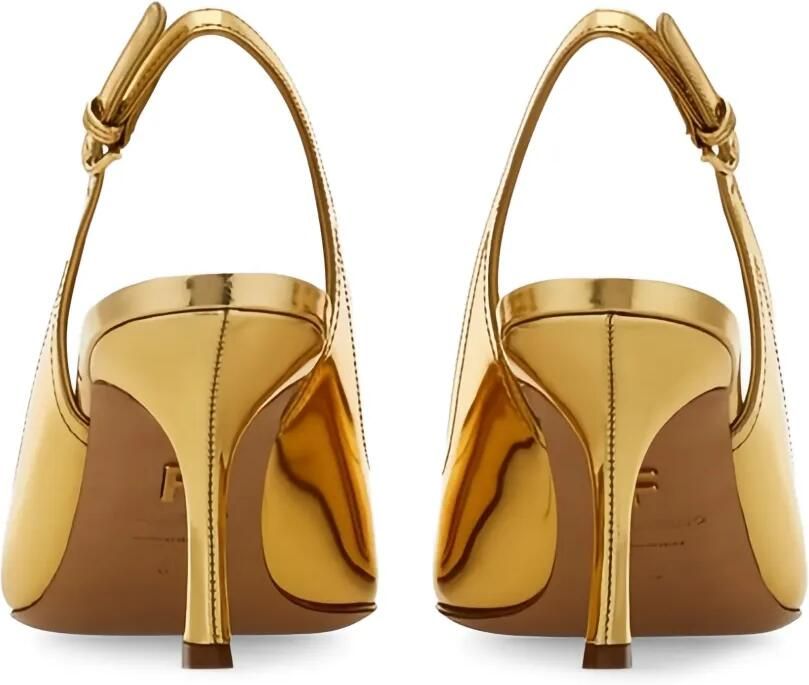 Ferragamo Slingback pumps met puntige neus Goud - Foto 4