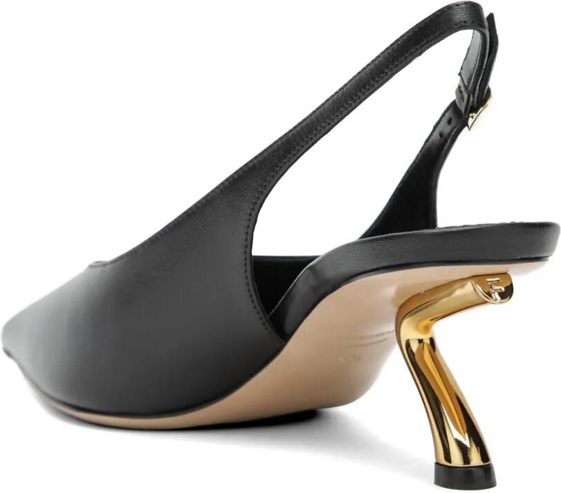 Ferragamo Slingback pumps met S-vormige hak Zwart - Foto 3